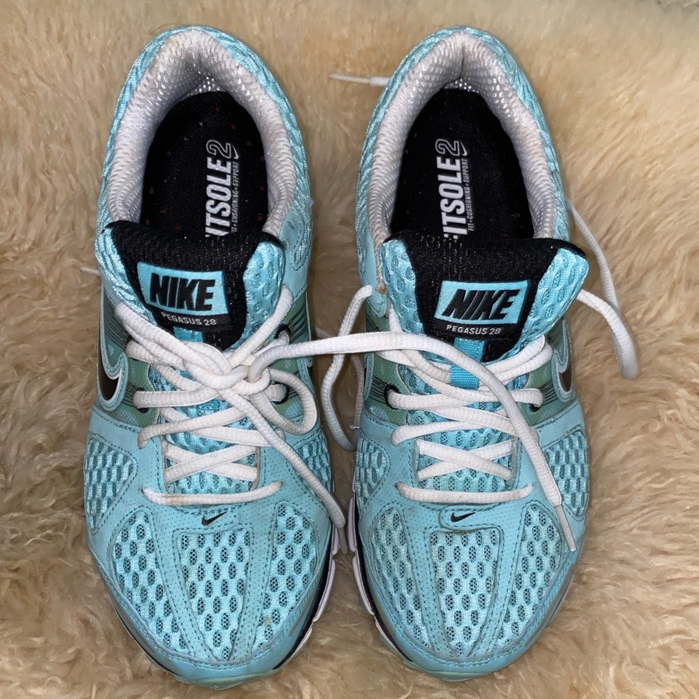 Nike Pegasus 28 fitsole 2 baby blue running shoes